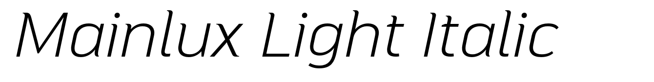 Mainlux Light Italic